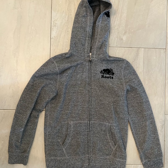 ROOTS Kids Salt and Pepper Collection Zippered Jacket - Size XXL 13-14 years - Picture 2 of 3